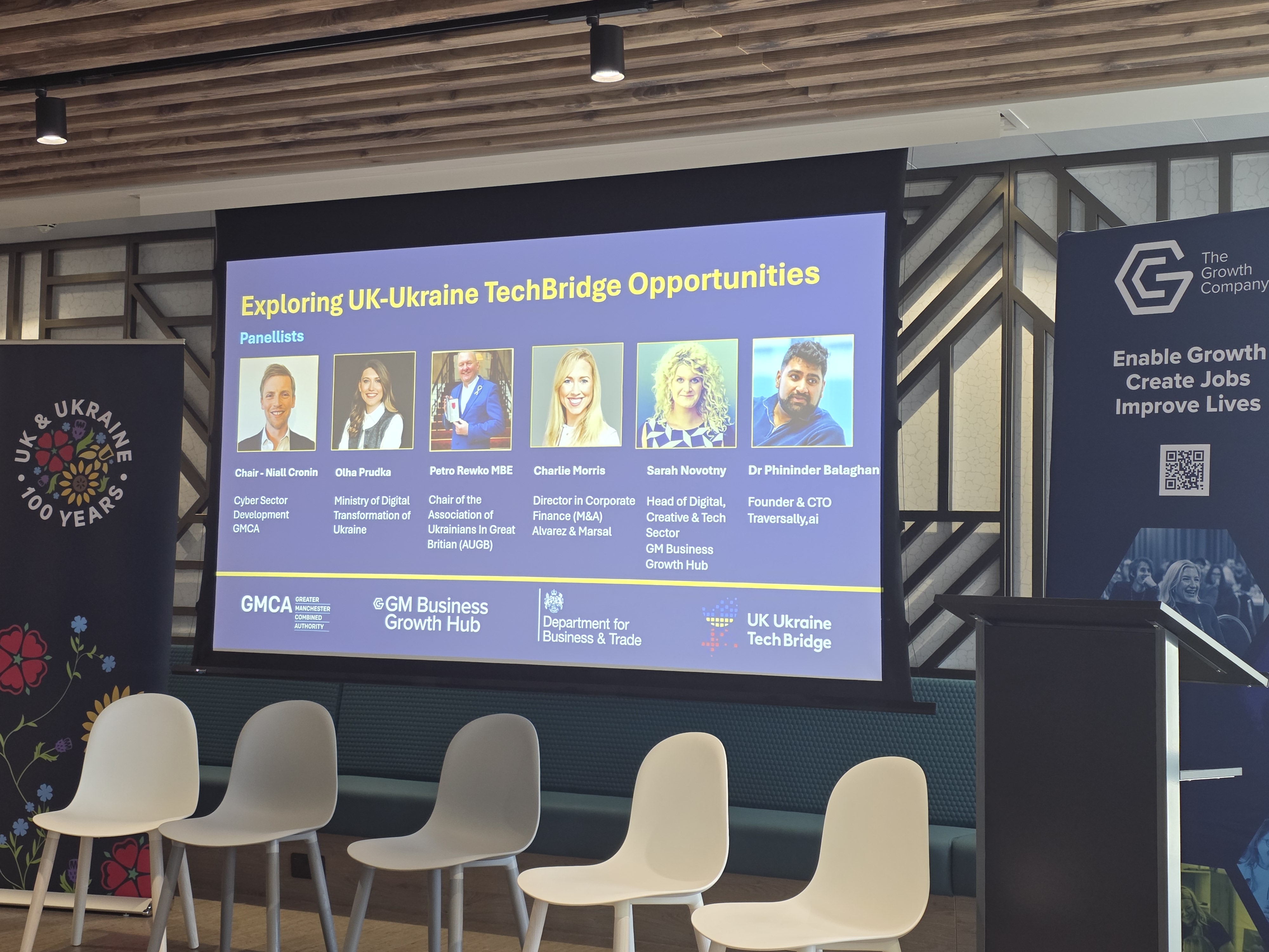 Panel discussing UK-Ukraine TechBridge opportunities