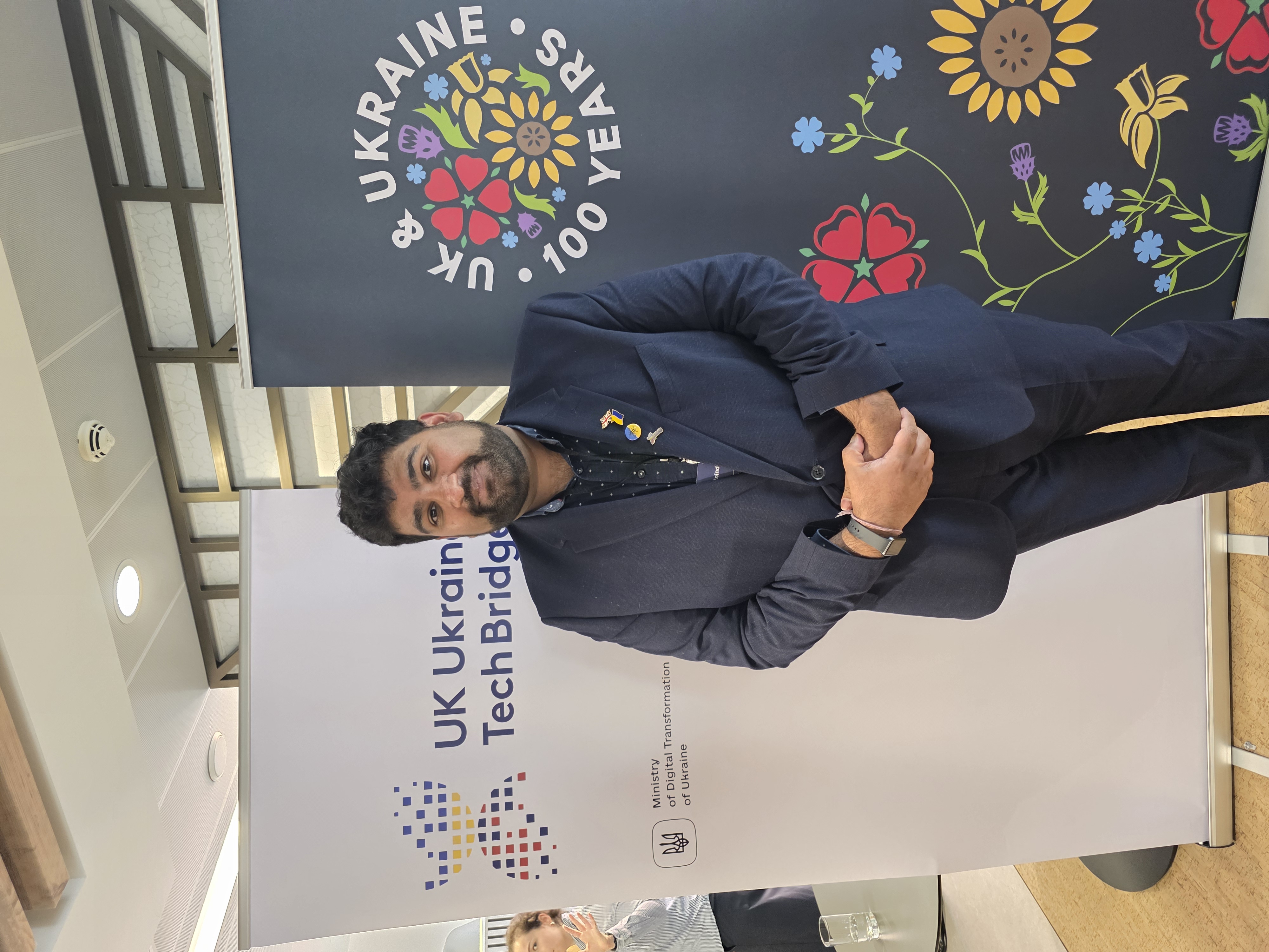Dr Phininder Balaghan at UK-Ukraine TechBridge